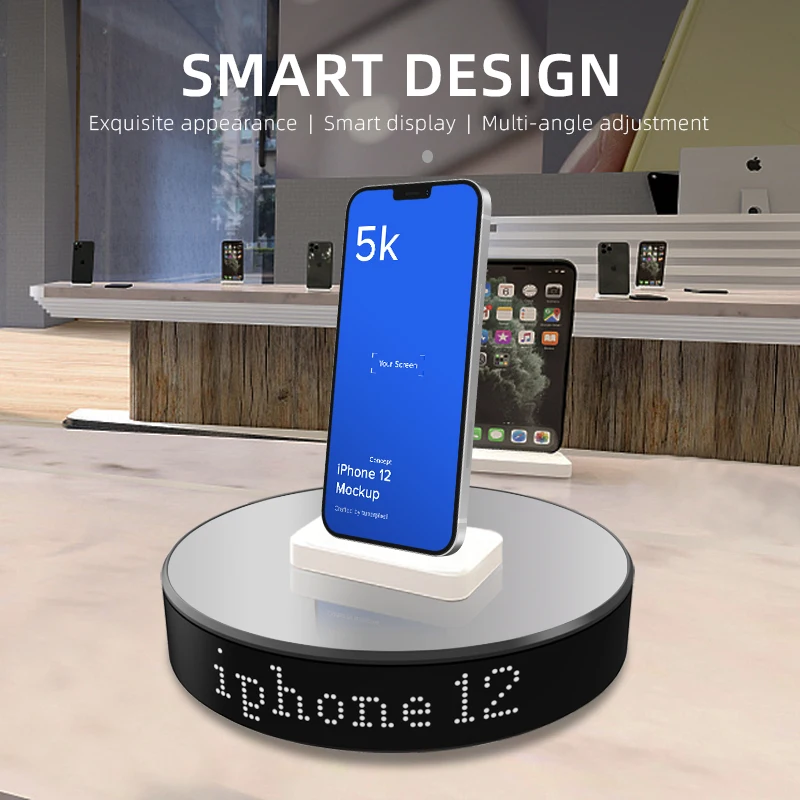 Led Display Stand 360 Degree Rotating Display Rack Watch Jewelry Cosmetics Phone Electric Showcase Turntable for Product Display