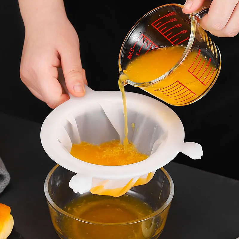 Food Grade Nylon Mesh Filter 400 Micron Mesh Sieve Fine Filtration Spoon Kiechen Bake Flour Juice Tomato Strainer