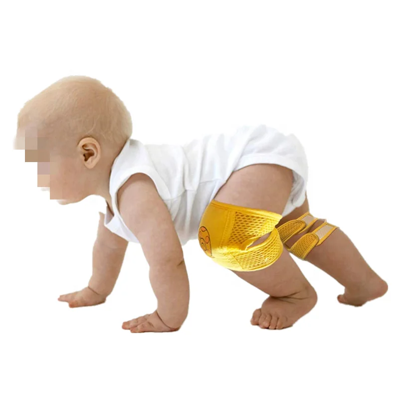 Breathable 3D Mesh Adjustable Anti-Slip Baby Knee Pads for Crawling