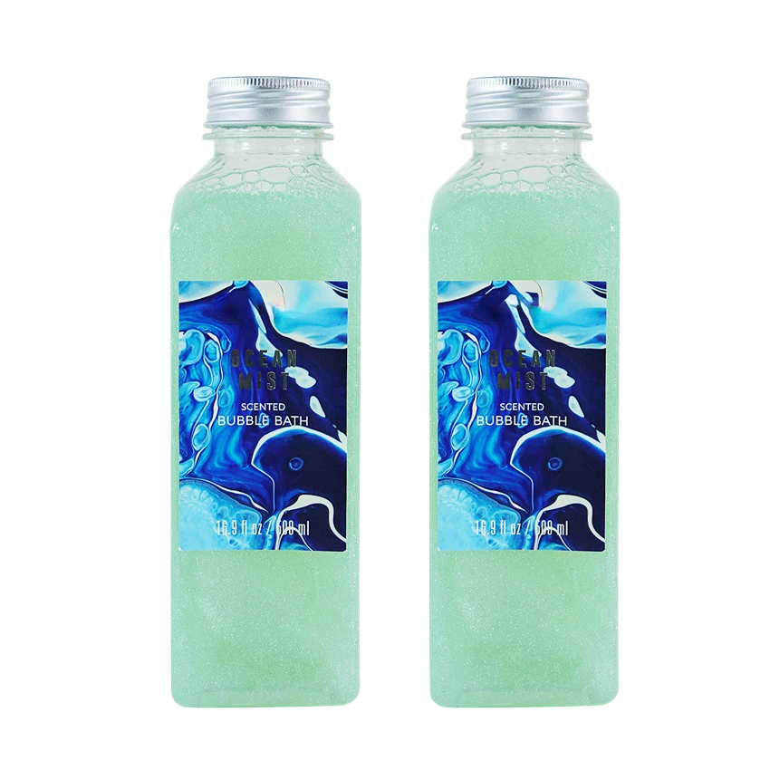 Hot Selling Wholesale OEM Marine Flavor Bubble Bath Hydrating and Moisturizing Luxury Shimmer Bubble Shower Bubble Bath