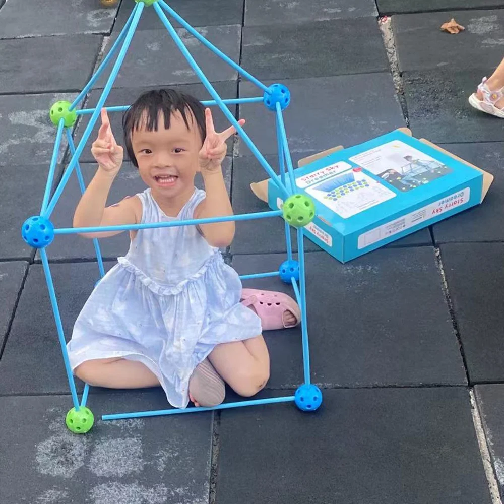 72PCS IN STOCK LOW MOQ top rated  boys toddler kids fort building kit