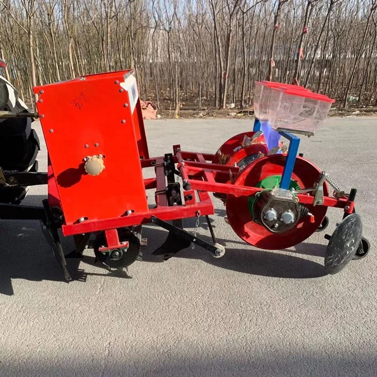 Tractor with corn sowing, fertilization and film mulching drip irrigation integrated machine Grain planter