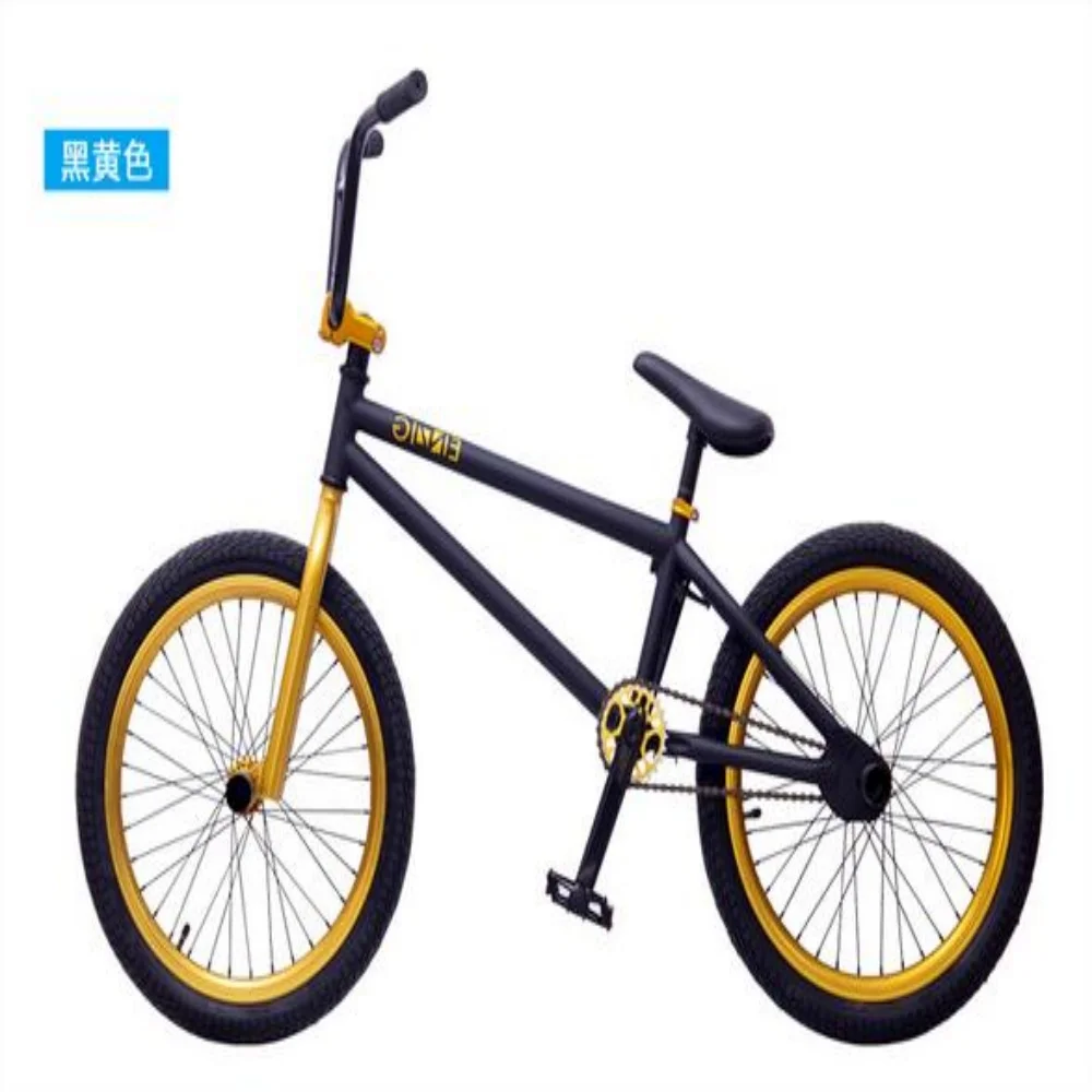 Велосипед для подростков и взрослых 20 дюймов черная оправа Золотое колесо bmx трюк велосипед фристайла