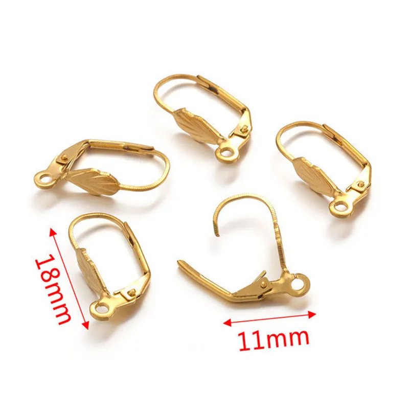 Нержавеющая сталь 18K PVD нерегулярные серьги-Крючки для сережек «сделай сам» ювелирные аксессуары оптовая продажа
