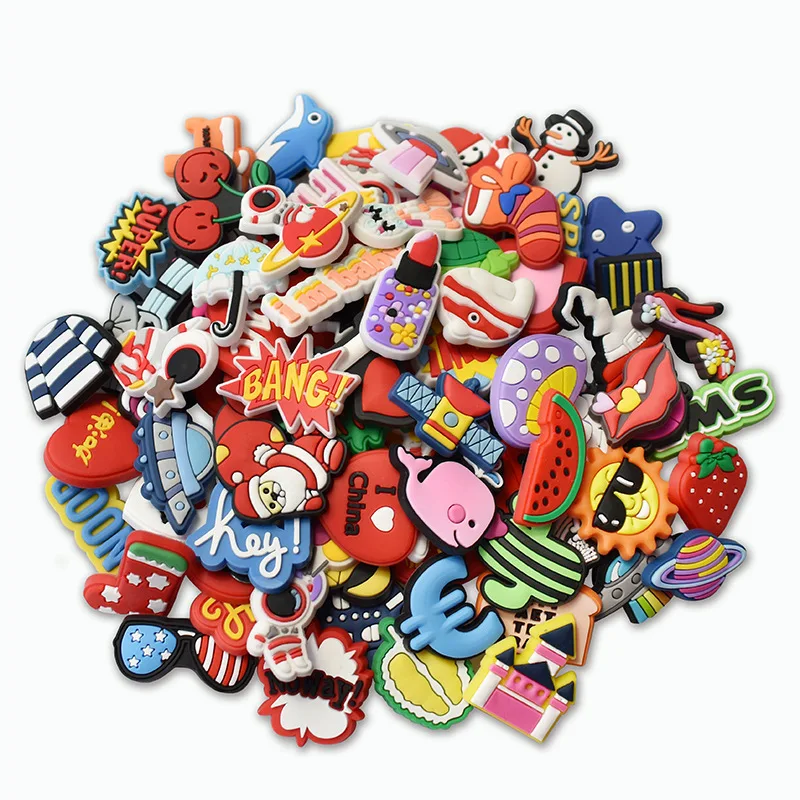 whole sales cheaper cartoon PVC rubber girls croc Shoe charms Decoration Accessories
