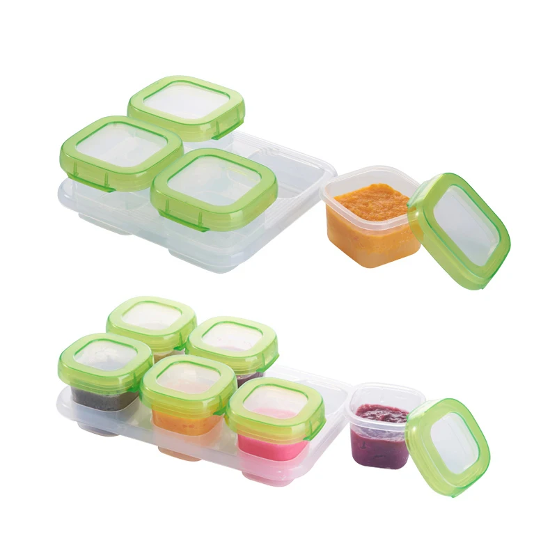 
2021 New Reusable Baby Food Storage Fresh-keeping box children Plastic Container Food Box 