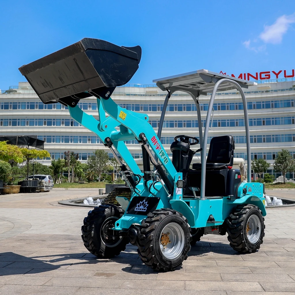 Лидер продаж, компактный китайский бренд MYZG E10, ручной экскаватор 4wd, небольшой мини-ковш, передний Электрический погрузчик