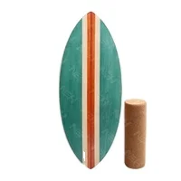 Meta2Balance  Custom Fish Surf Shape Wooden Balance Board Trainer Cork Roller Board prancha de equilibrio and wakesurf board