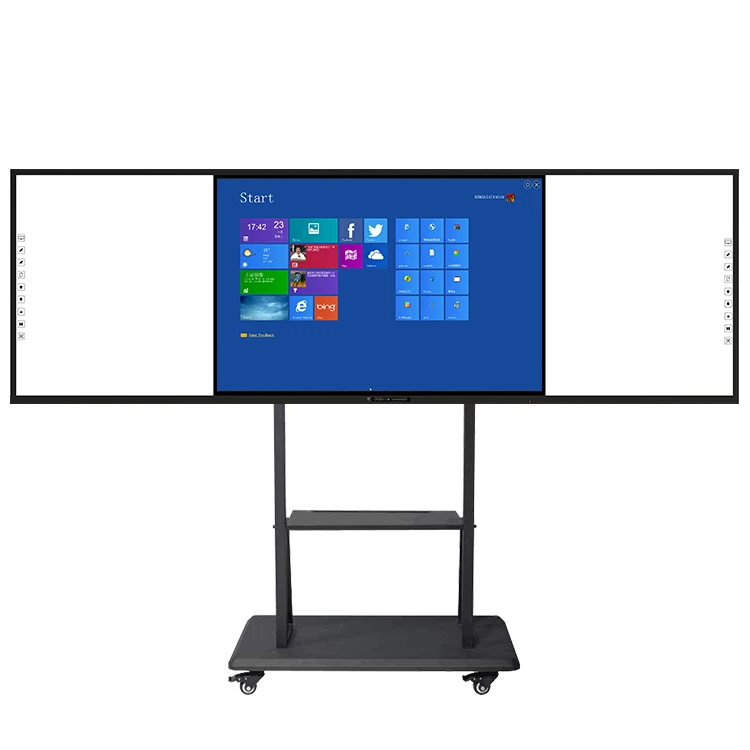 Anti-glare tempered glass smart nano smart board touch screen interactive blackboard for teaching