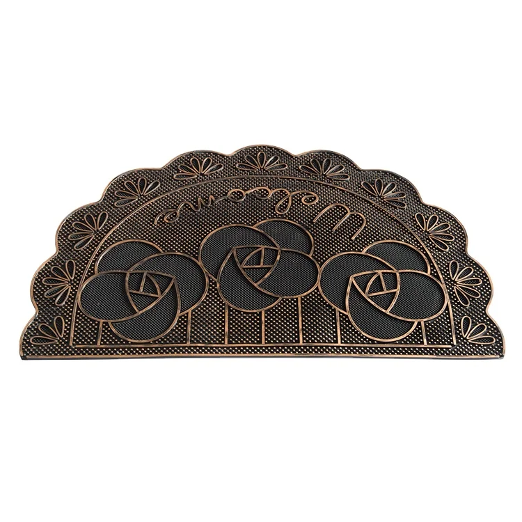 Custom Commercial Door Mats Half Circle Anti-slip Entryway PVC Commercial Door Mat