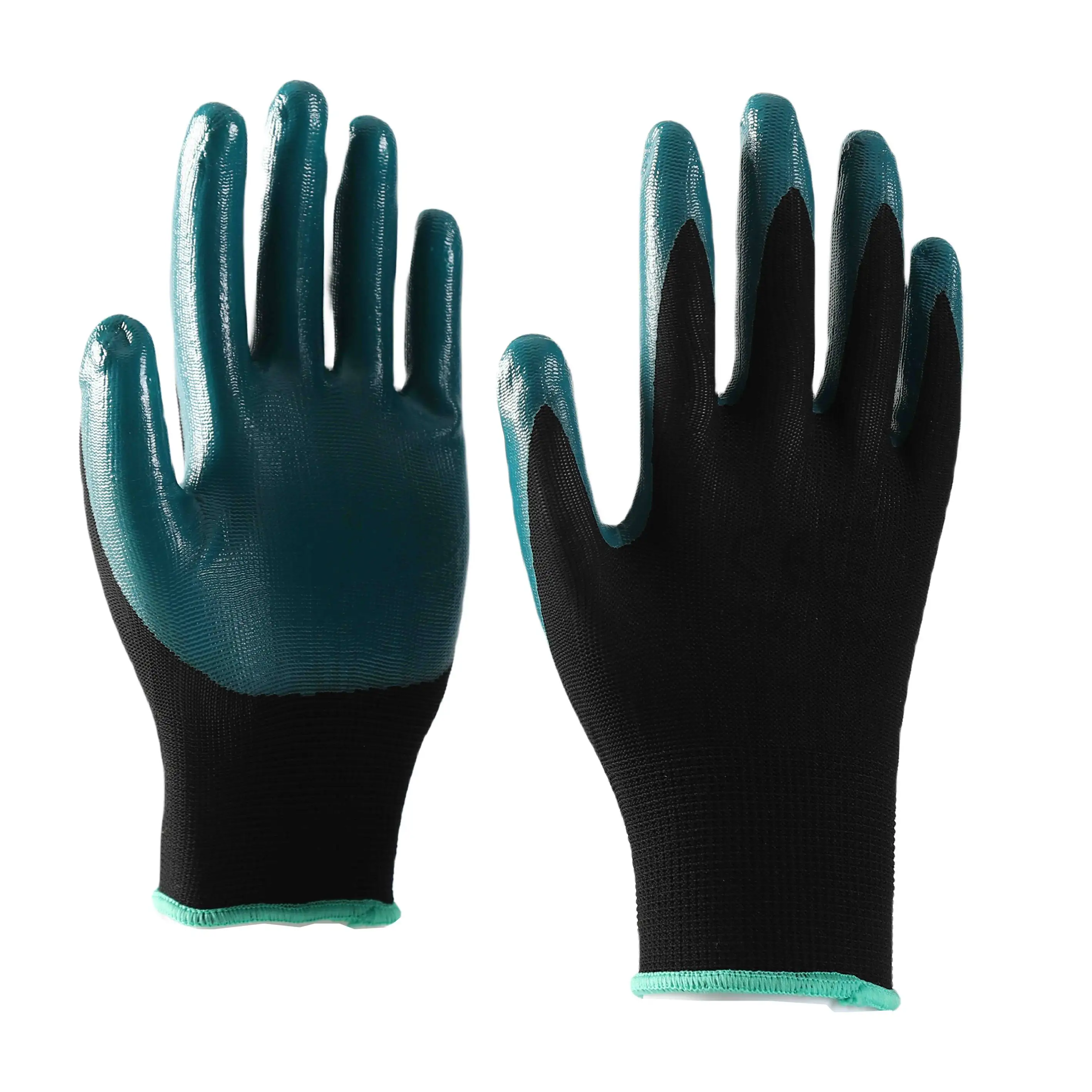 Popular Cheap Polyester Nitrile Coated Garden Nitrile Work Gloves