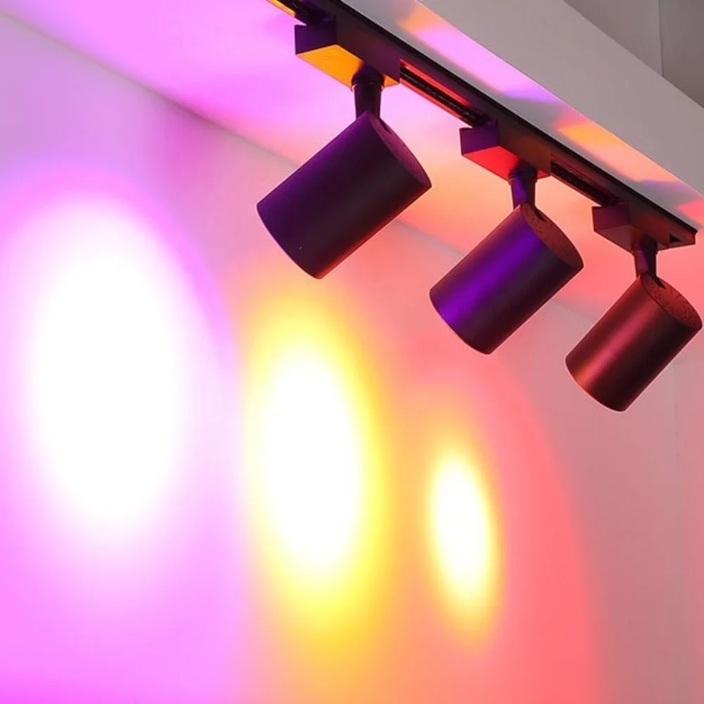 tracking spot light rgbcct RGB rgbw and tunable white track light 20W  DMX dali spot light with tuya app wifi zigbee