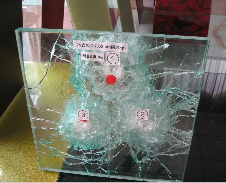 professional manufacturer 32mm resistant bullet proof glass for window