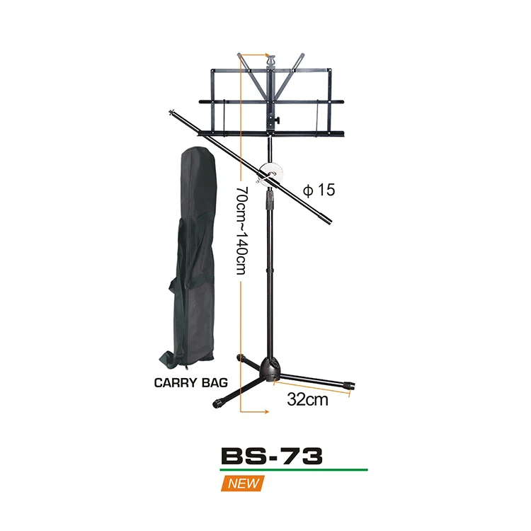 Sheet Music Stand Holder/Portable Folding Music Stand Super Sturdy Adjustable Height Tripod Base Metal Music Stand