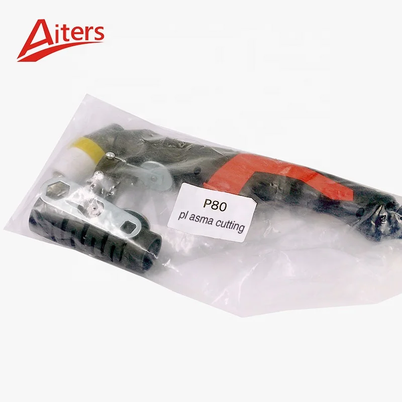 Factory wholesale High quality plasma P80 torch air cooled Two-color square handle plasma cutting torch P80 for hand