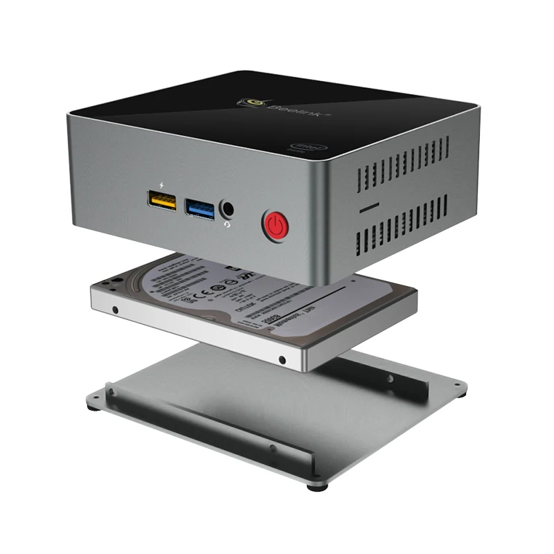 J34 Мини ПК J3455 окно 10 8GB256GB SSD 2 4 ГГц + 5 8 ггц WiFi BT4.0 Быстрая зарядка вентилятор охлаждения мини