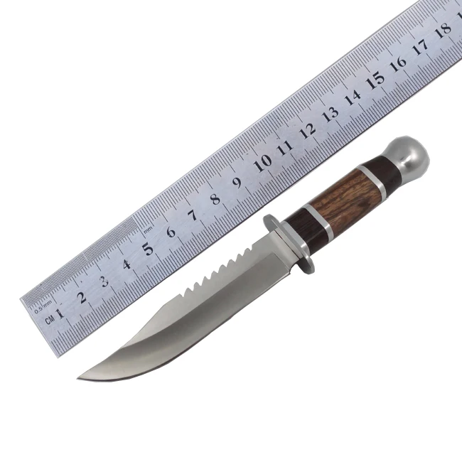 Yangjiang tactical utility camping hunting knife stainless steel wood handle knives