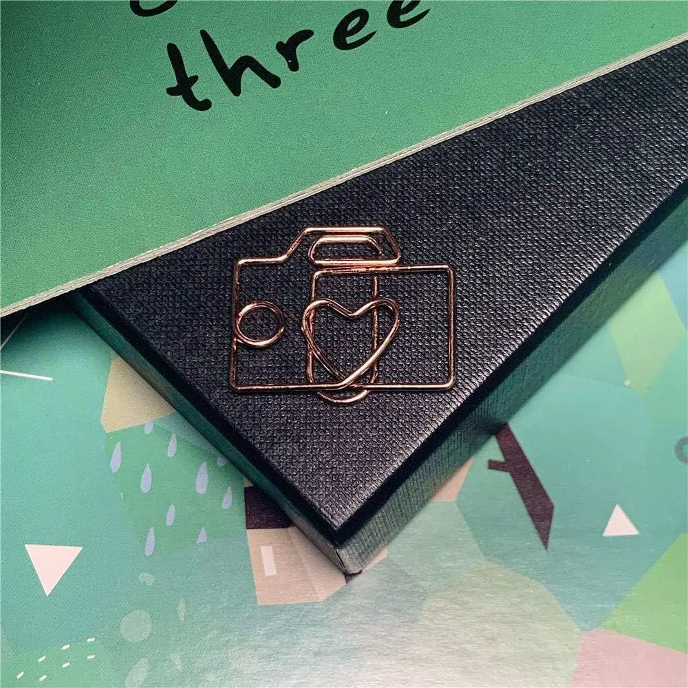 50 Piece Camera Shape Paper Clips,Funny Planner Clips for for Fun Office Supplies School Gifts Wedding Decoration