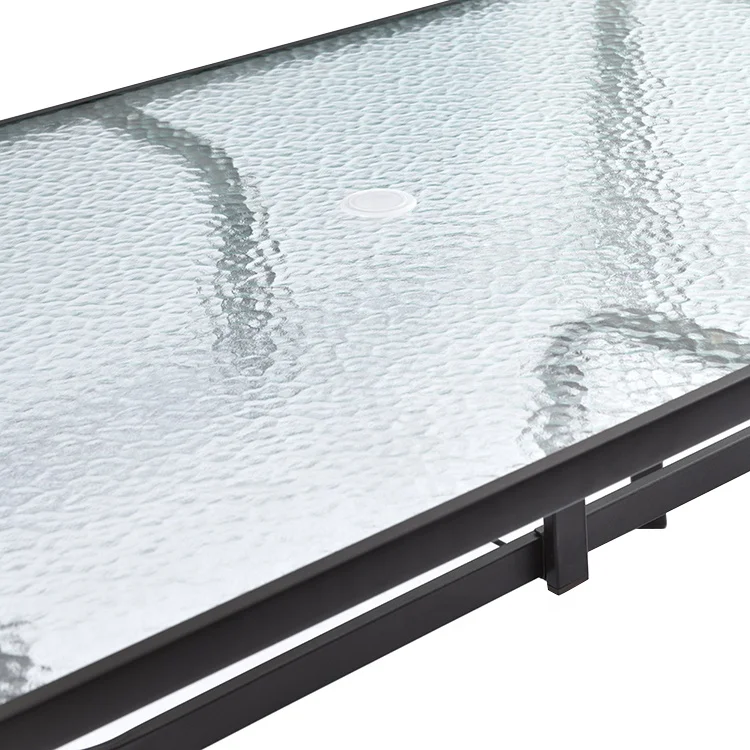 Langfang Furniture Glass Coffee Table Set for Dinning Garden Table and Chairs Rattan