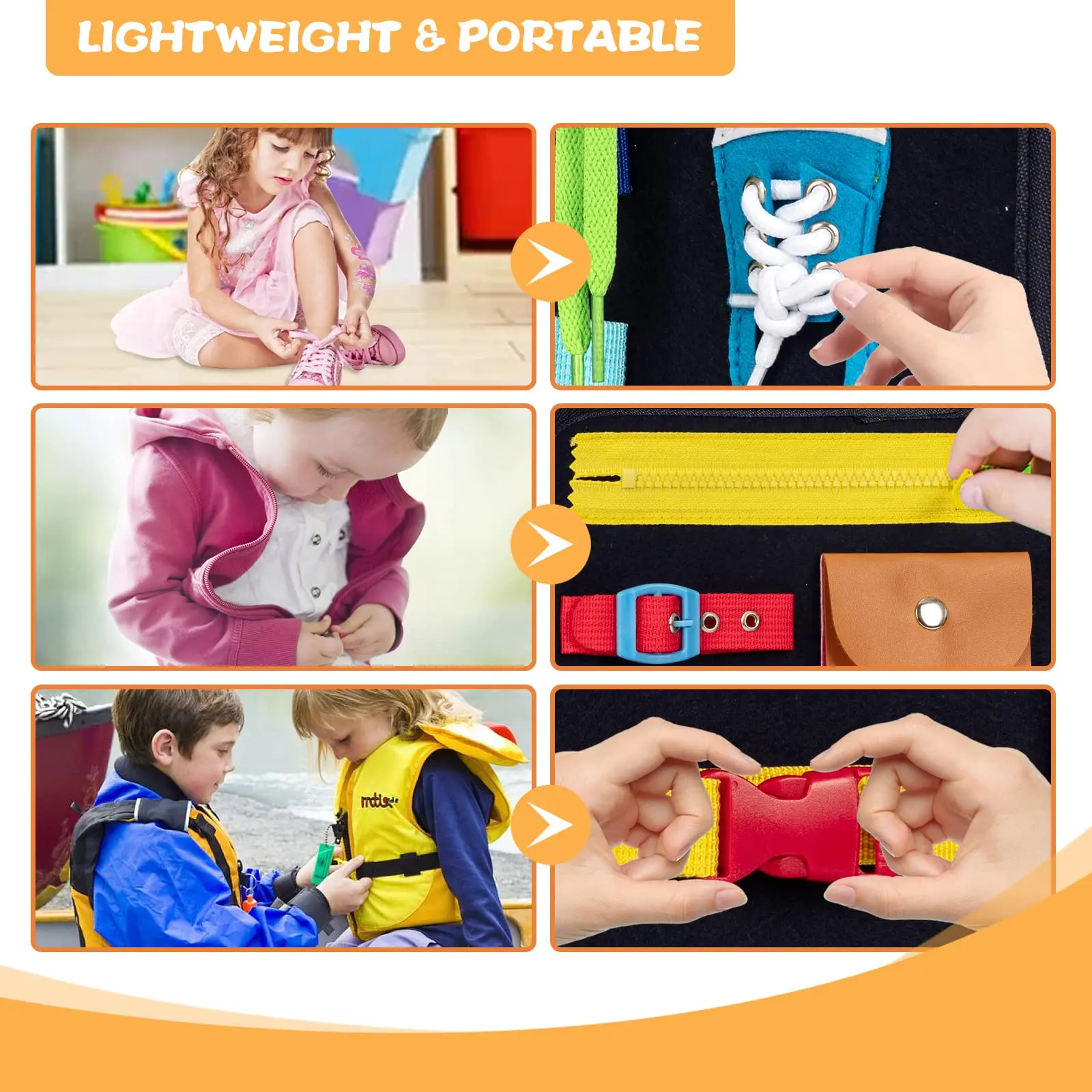 Hot Sale Educational Skill Book For Toddler Montessori Basic Skills Activity Baby Busy Board