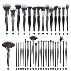 Wholesale 36pcs Black High Quality Make Up Brushes Custom Vegan Makeup Brush Good And Professional Custom Make Up Brush