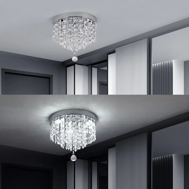 Classic Designer Room Decoration Circle Home Ceiling Luxury Crystal