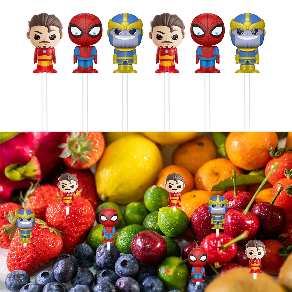 Fruit Picks For Kids Cute Flavored Toothpicks Lunch Accessories For Kids Cake Decorating Kit For Beginners