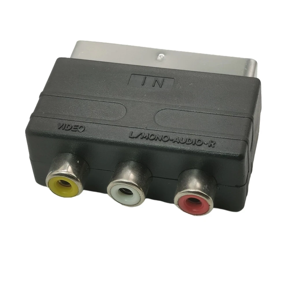 Высококачественный переходник со штепсельной вилкой Scart на гнездо 3RCA AV TV Аудио Видео адаптер Вход для PS4 Для WII DVD VCR
