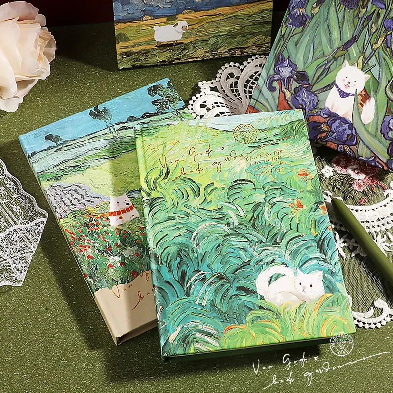 Jotter клип водяной знак кольцо для переноски Van Gogh коробка ноутбука на запястье ваш виниловый перерабатываемый неоновый рельефный 2025 в розницу популярный красочный шелк