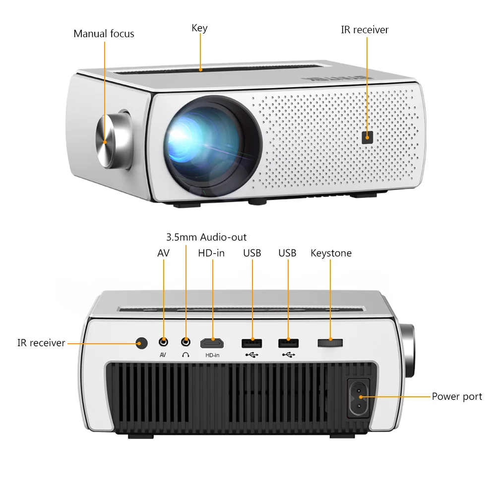 
1Year Factory BYINTEK K18 Full HD 1080P 4K Mini Projector LCD LED Home Cinema Smart Mobile Wifi Android Proyector Beamer 