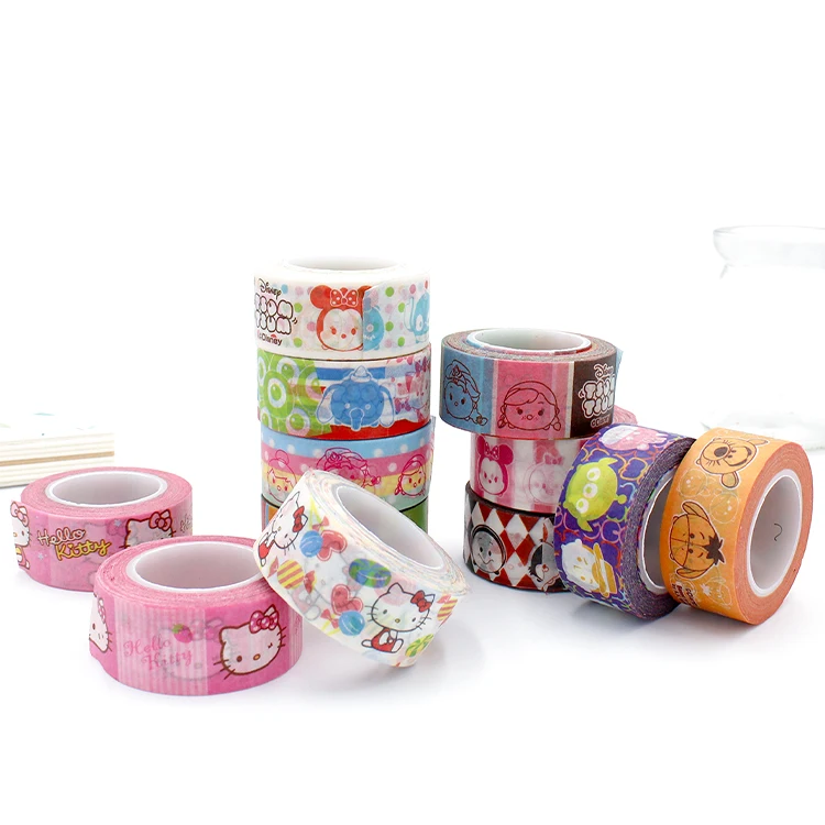 Wholesale Promotional Prices Cat Cartoon Washi Tape Set For School Custom Printing Die Cut Single-Side Tape