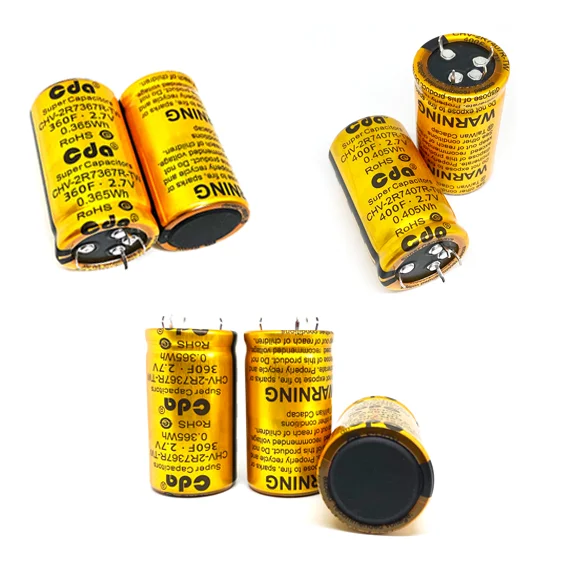 High power 2.7V10F Super Capacitor 1F 1.2F 1.5F 2F 3.3F 4F 4.7F 5F 7F 8F 2F 15F 16F CHV-2R7106R-TW  Capacitors ultracapacitors