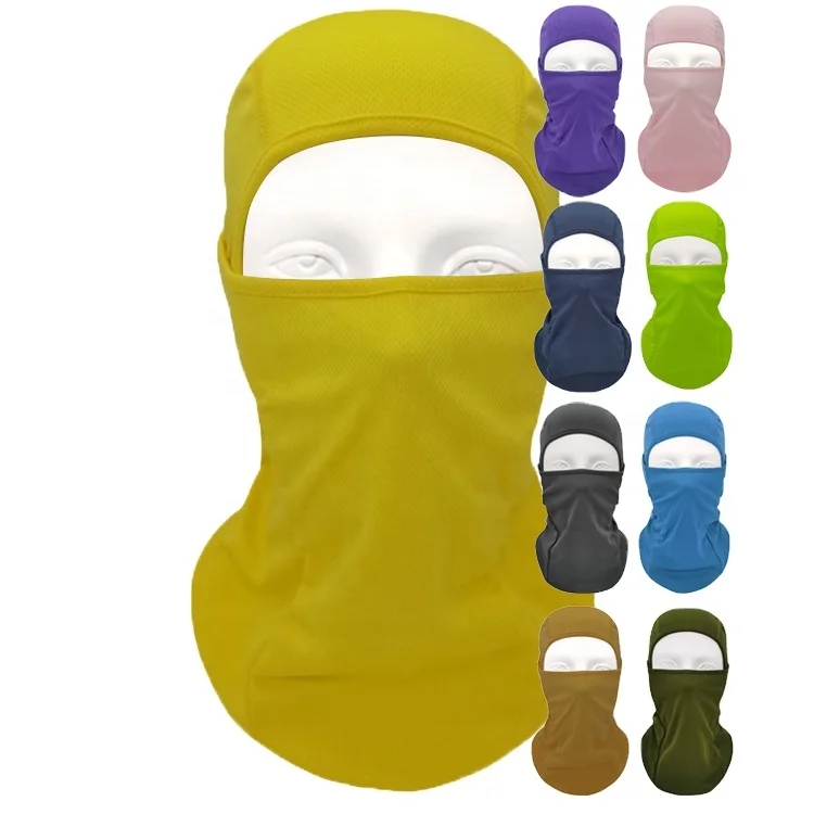 Outdoor hot sales Silk Elastic Balaclava Spandex Motorcycle Full Face Cover Quick Dry Snowboard Ski Mask Hat