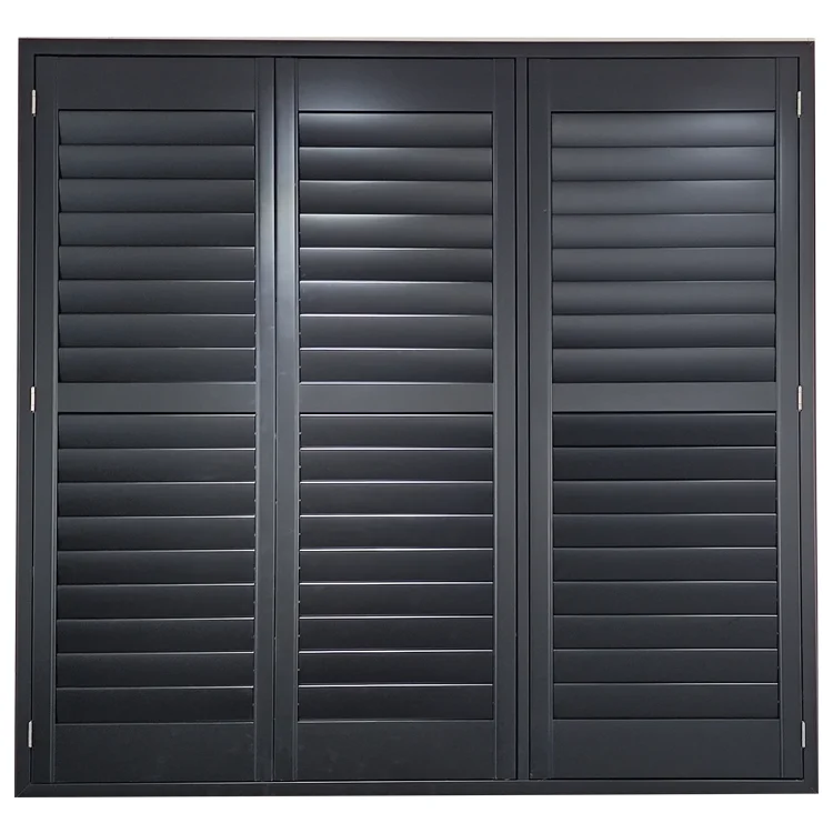 Natural Basswood Plantation Shutters Modern Design Dust Proof Adjustable glass louver window