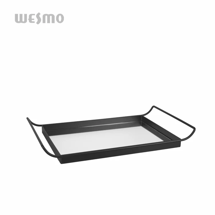 Marble Table Desktop black or white cloud Tray Marble Perfume CosmeticTray with Handle
