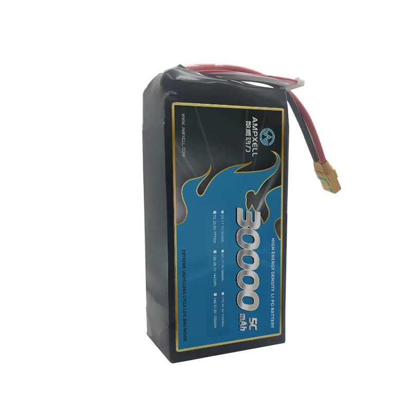 NEW ARRIVAL  AMPXELL High energy density Li-po battery 30000mAh 22.2V 6S 5C  for Professional Drones UAV