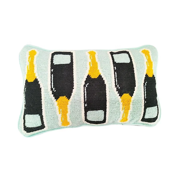 New Fashionable Stylish Wine Bottle Alabama Needlepoint Wool Pillows Cover Embroidery Wholesale Alibaba