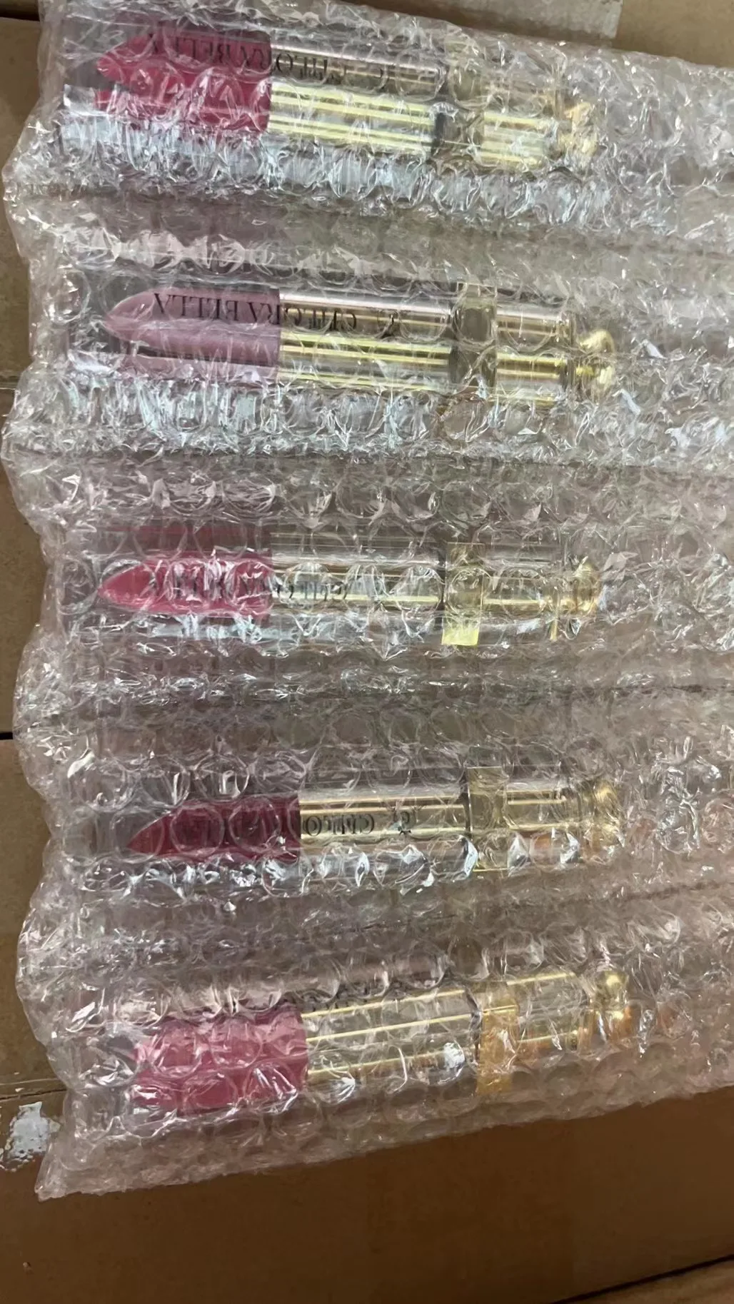 Waterproof Smudge Proof Golden Tube Lipgloss No Logo Matte Lip Gloss Wholesale Lip Gloss Custom Logo