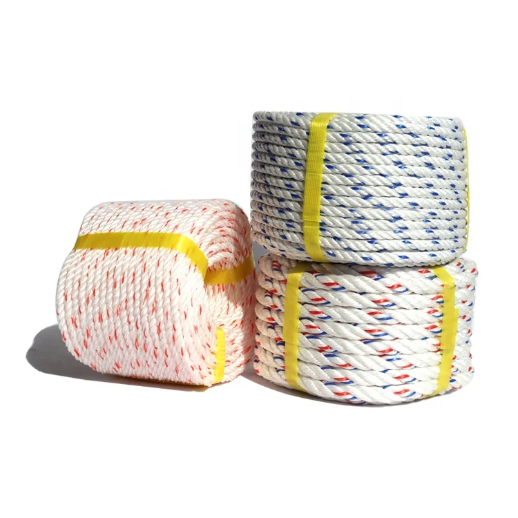 3 strand or 4 strand PP Fishlane Twisted Packaging Rope for fishing net marine