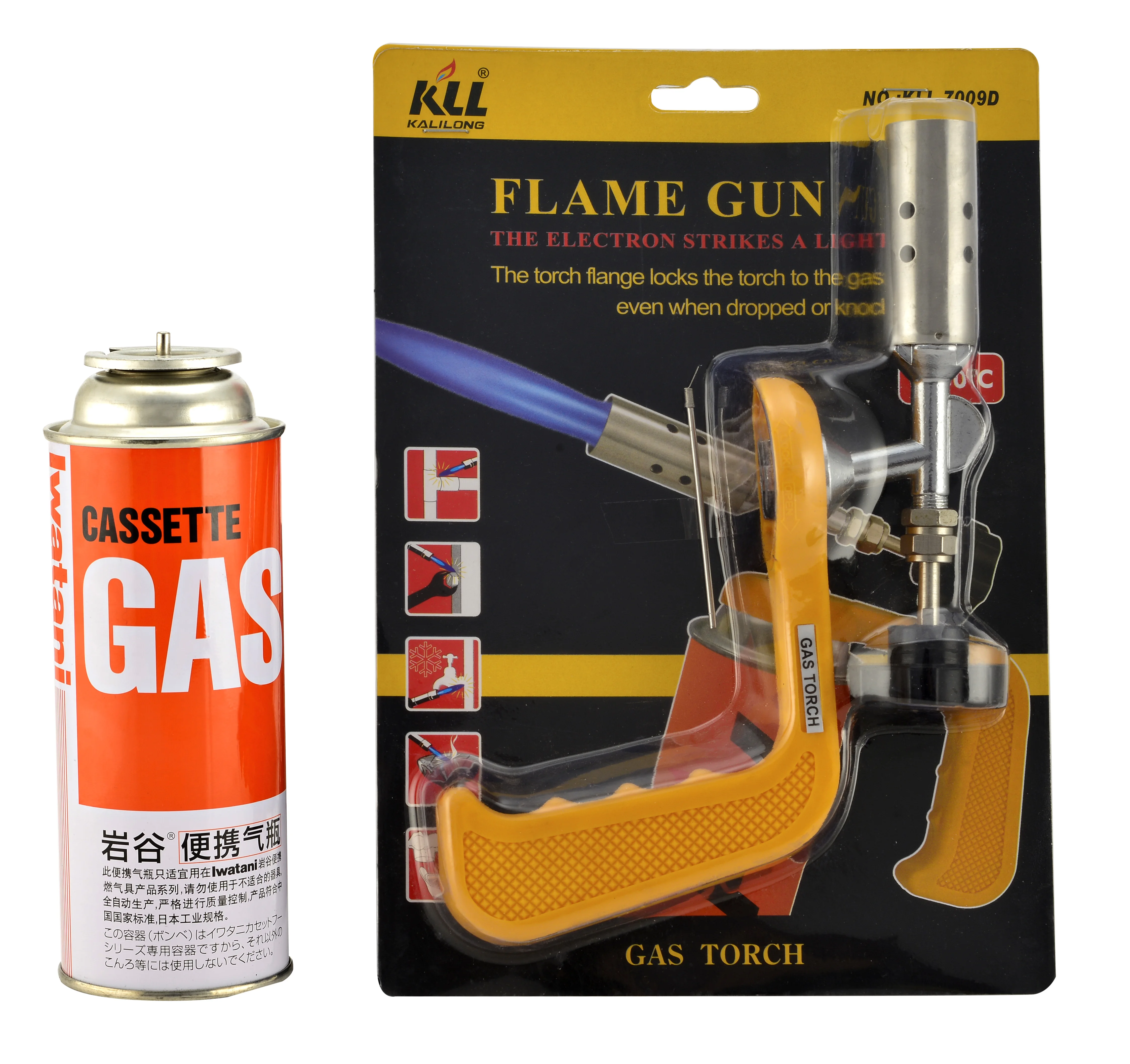 KLL7009D manual ignition lighter jet flame welding gas torch gun