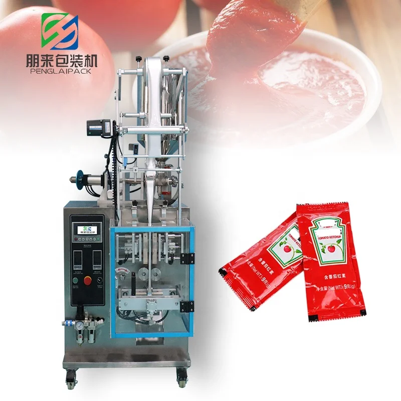 Automatic Honey Oil Juice Gel Jelly Stick ice candy packaging filling and sealing machine Small Sachet packing machine ketchup