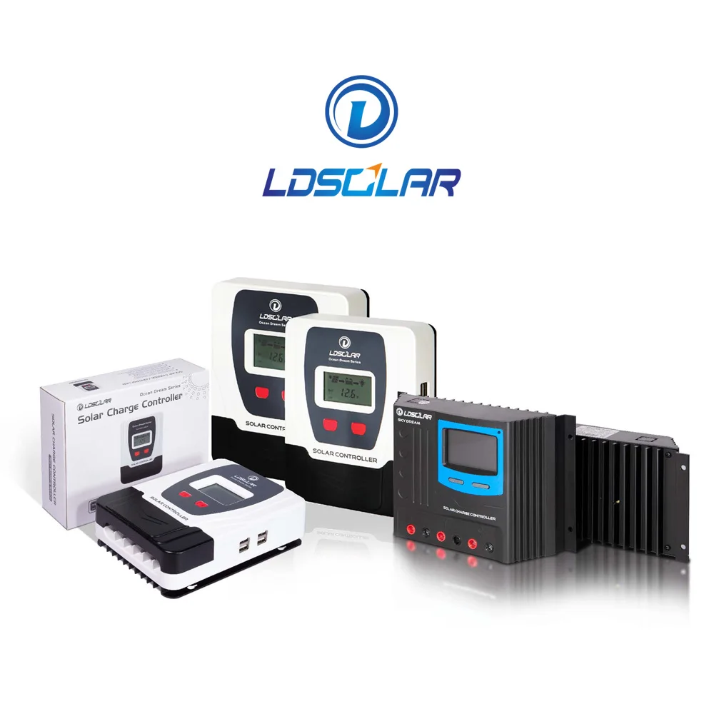 New 10 20 30 40 50 60a Lithium Iron Lifepo4 Battery  12v 24v 48VAuto Dual Usb Pwm Solar Charge Controller