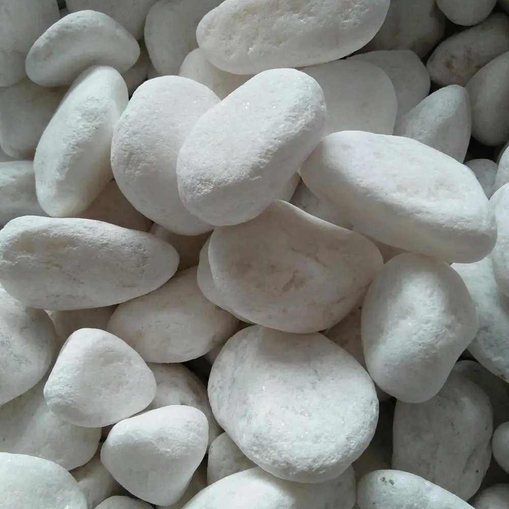 White Decorative Pebbles Natural Garden Rock for Pathway Paving Stone