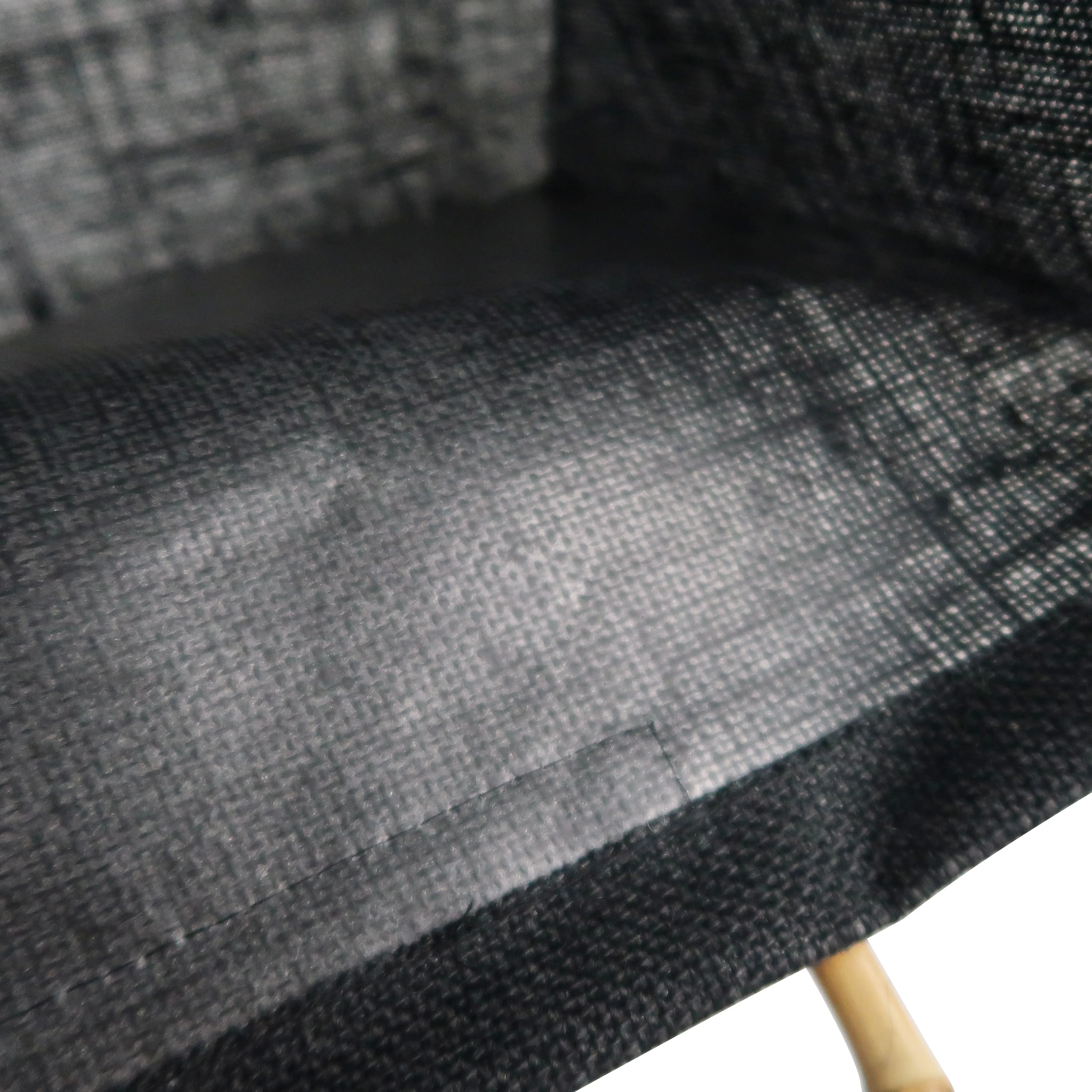 Manufacturer cheap promotional price custom logo printed shopping tote black jute bag