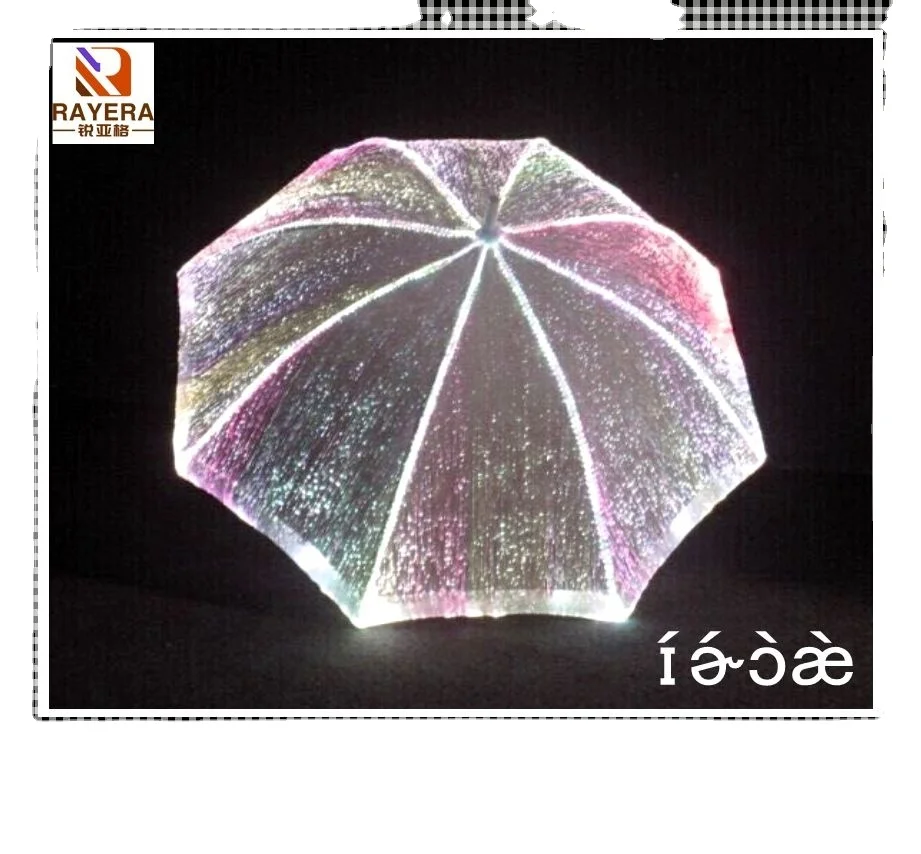 USB chargeable battery optic-fiber Umbrella fabric-optic 3.7V,450mah RGB colorful waterproof umbrella