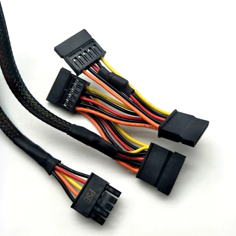 custom 5pin molex 3mm male to Sata 15pin Adapter Video Sata Power Cables