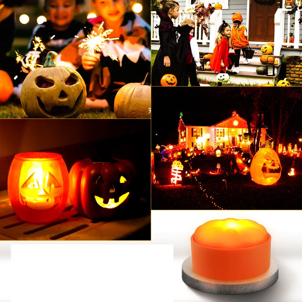 Halloween Easter Pumpkin Glowing Night Light Battery Operate LED Candle for Party Decoration