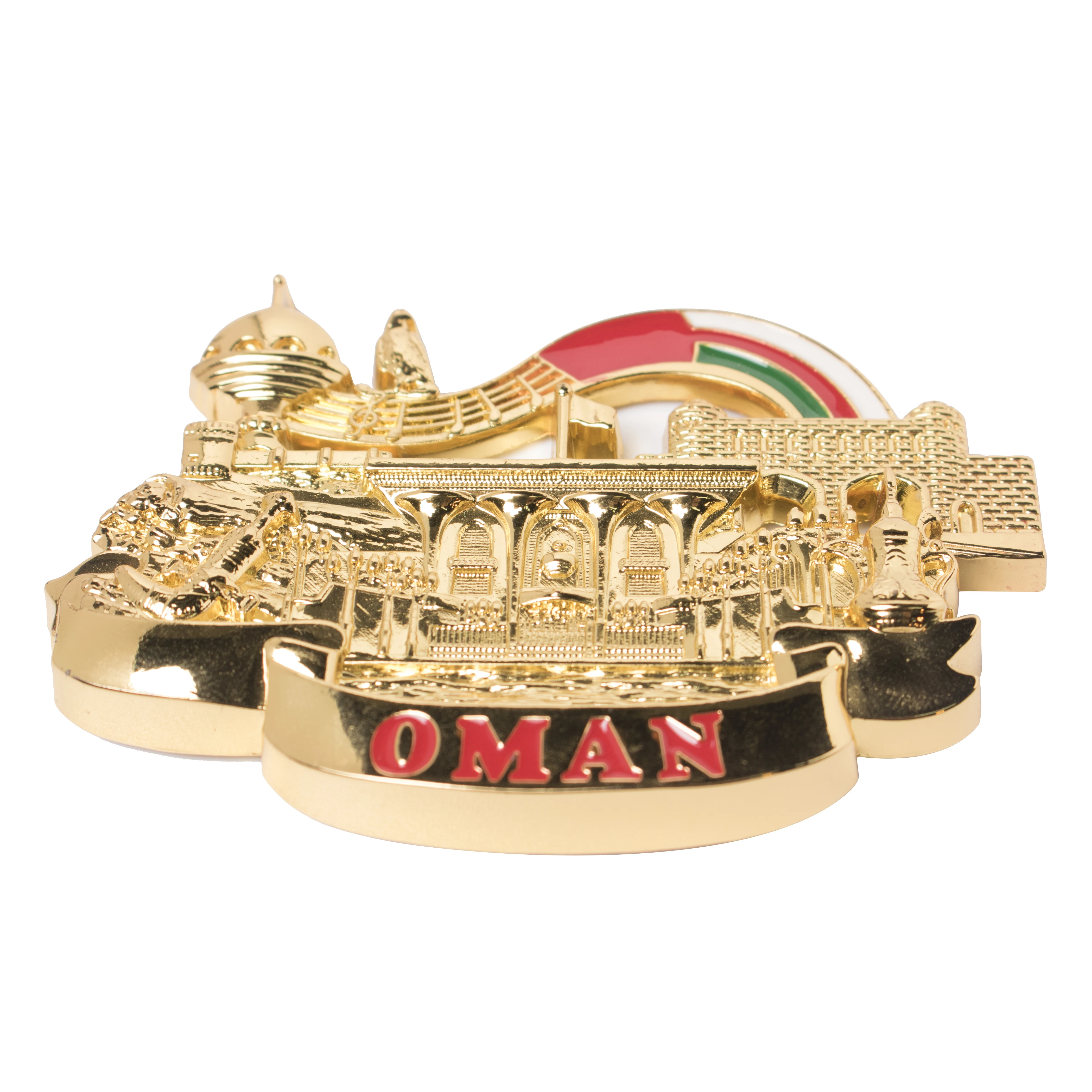 Custom Oman Zinc Alloy 3D Fridge Magnets,Wholesale Metal Oman Tourist Souvenir Fridge Magnet