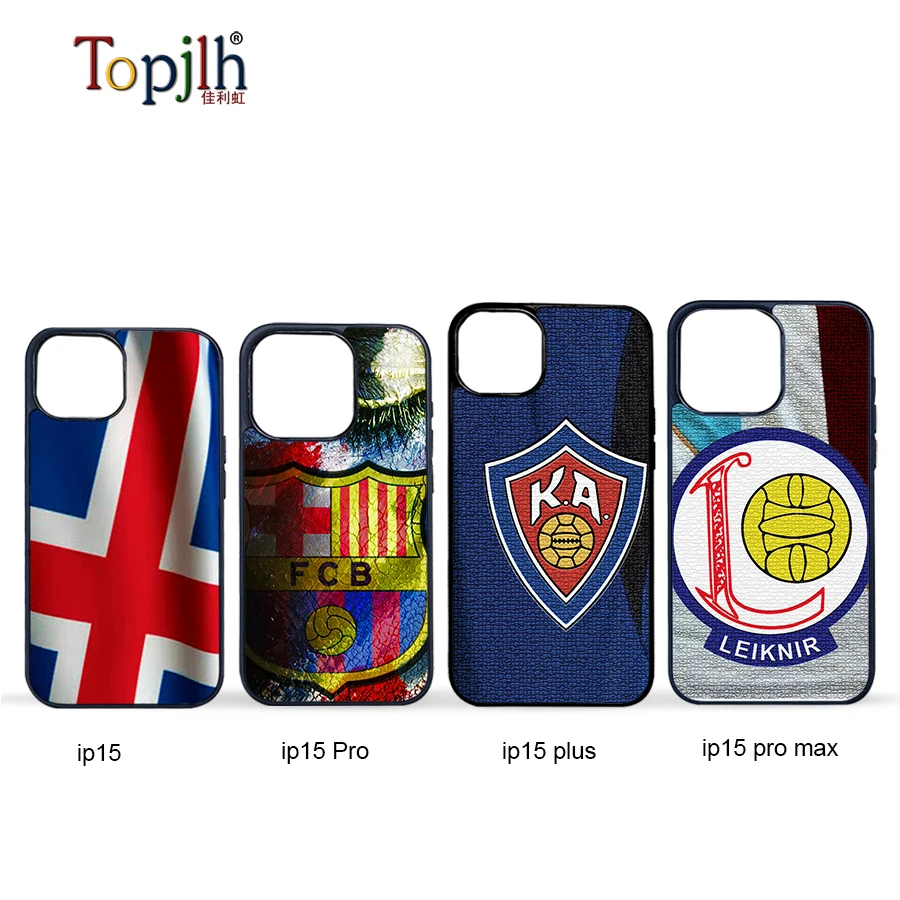 topjlh high quality PC Blank 2D Phone Case Blanks Sublimation Cell Phone Case for iP 15Pro Max Black shockproof phone cases