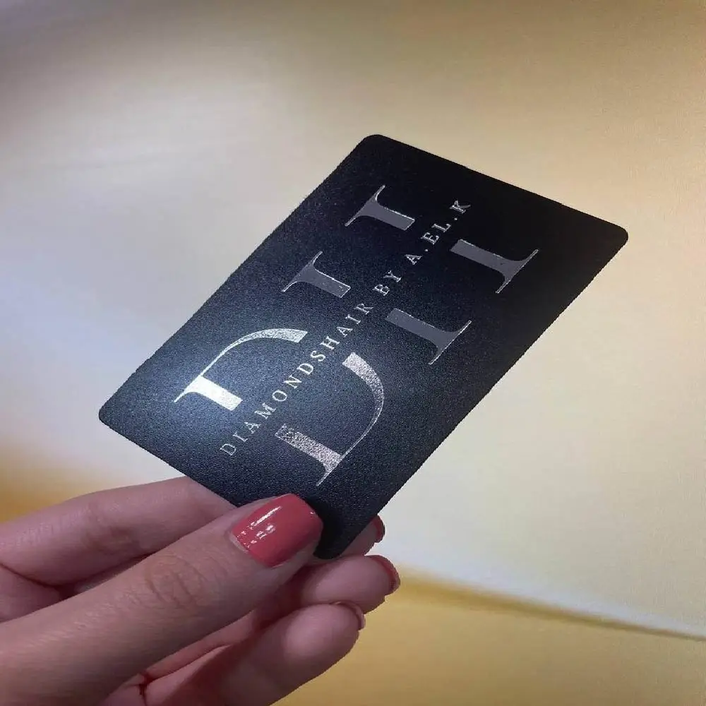 printed PVC business VIP card credit membership with Laser silver hot stamping plastic name card